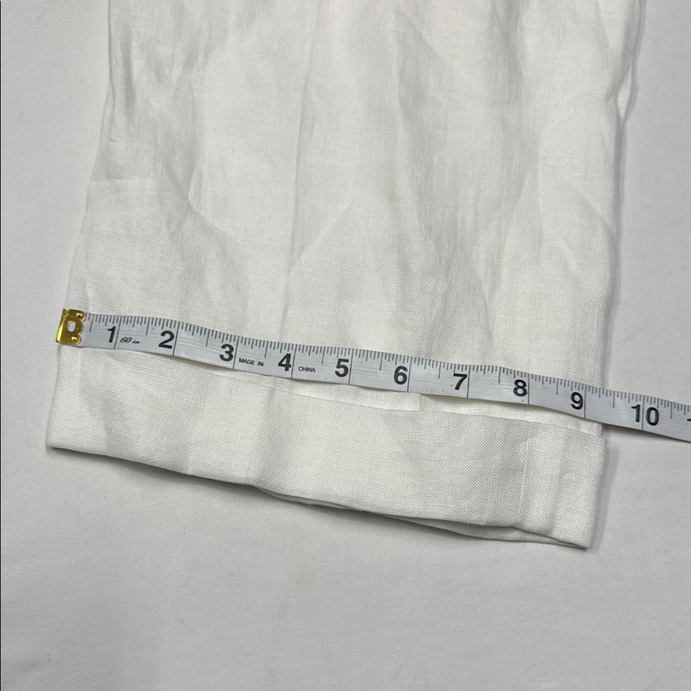 Ralph Lauren Purple Label collection women's Stamford Pleated 100% Linen Pant - Picture 12 of 16
